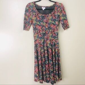 LuLaRoe Nicole Fit and Flare Dress Colorful